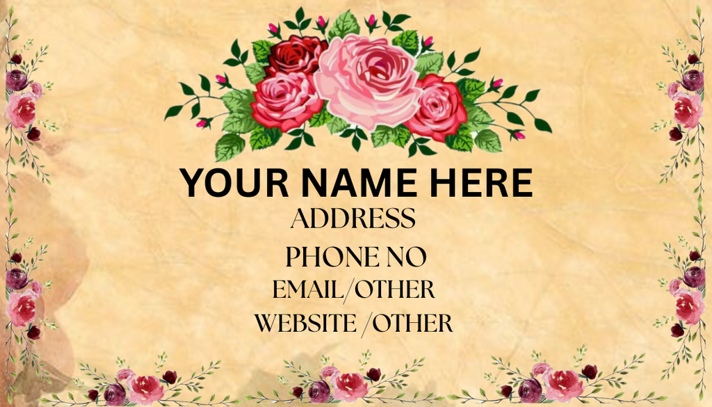 Small Business Floral Design Cards