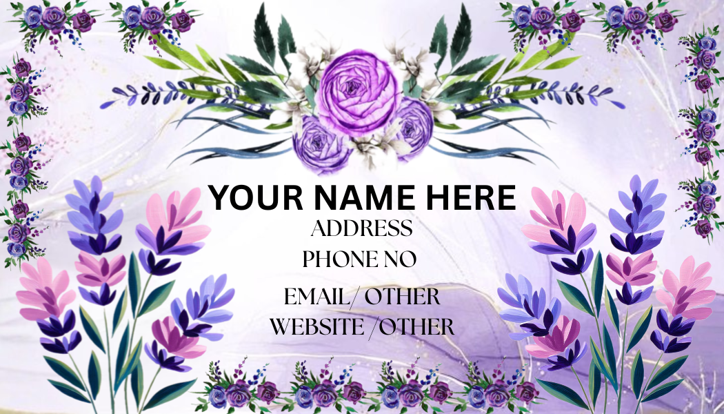 Small Business Floral Design Cards