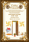 Divine Griha Pravesh Invitation Card
