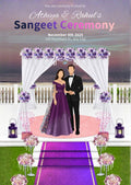 Grand Evening Sangeet Invitation Template